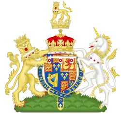 Герб Генри согласно книге Элиаса Эшмола «Учреждения, законы и церемонии благороднейшего Ордена Подвязки»