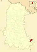 Расположение муниципалитета на карте провинции