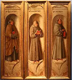 Святые Сильвестр, Гальбаций и Пётр. Между 1444 и 1450. Дерево, масло. Палаццо Чини, Венеция