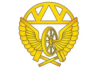 Современная петличная эмблема Железнодорожных войск ВС РФ