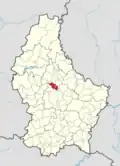 Расположение коммуны на карте Люксембурга