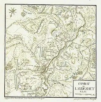 Карта-схема сражения при Ландесхуте