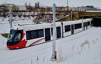 Тестовый прогон поезда через станцию Сен-Лоран (январь 2018, Линия Конфедерации)