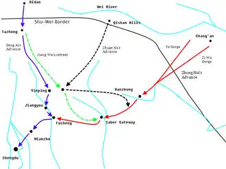 Схема боевых действий