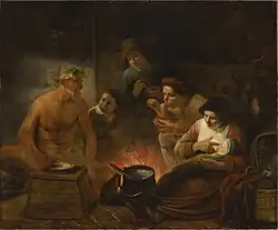 Сатир в гостях у крестьянина. 1653. Холст, масло. Национальный музей, Варшава