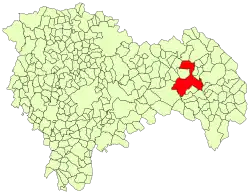 Расположение муниципалитета на карте провинции