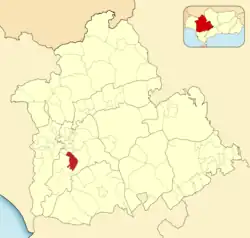 Расположение муниципалитета Кория-дель-Рио на карте провинции