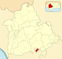 Расположение муниципалитета Корипе на карте провинции