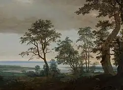 Речной пейзаж, видимый сквозь деревья. Ок. 1638. Дерево, масло. Маурицхёйс, Гаага