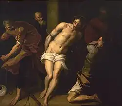 Бичевание Христа. Ок.1595. Холст, масло. Церковь Сан-Джованни-ин-Брагора, Венеция