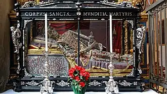 Мощи святой Мундуции в церкви св. Петра в Мюнхене