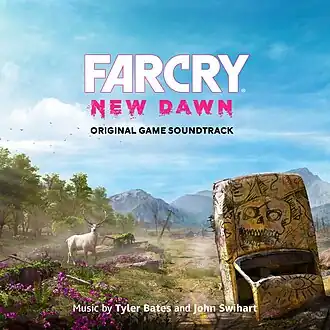 Обложка альбома Тайлер Бэйтс, Джон Свайхарт «Far Cry New Dawn Original Game SoundtrackFar Cry New Dawn Original Game Soundtrack  (неопр.). Дата обращения: 13 сентября 2019. Архивировано 1 февраля 2021 года.» ()
