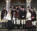 Жители села Унгра[рум.] (жудец Брашов) в традиционных костюмах, Рождество 2009 года