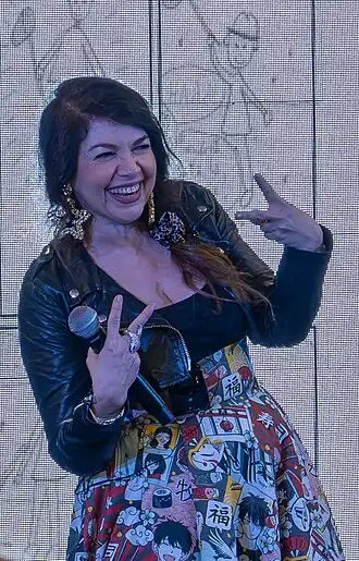 Кристина Д’Авена во время концерта.