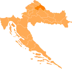 Копривничко-Крижевачка на карте