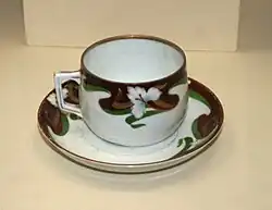 Чашка и тарелка, принадлежавшие Ахмеду Раджабли. Музей истории Азербайджана, Баку