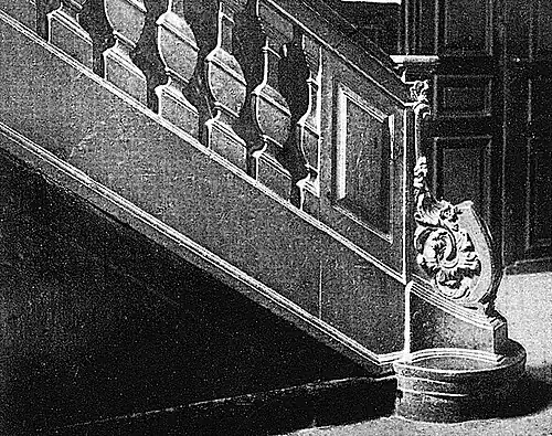 Фрагмент старой лестницы. Изображение 1909 года.