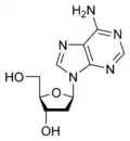 Chemical structure of deoxyadenosine