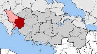 Карта общины:  — Дистомон  — Андикира и Арахова