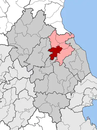 Карта общины: — Макрихорион — Амбелакия, Гони, Като-Олимбос, Несон