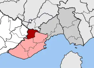 Карта общины:  — Пангеон  — Орфанос, Пиерес, Элефтере, Элефтеруполис