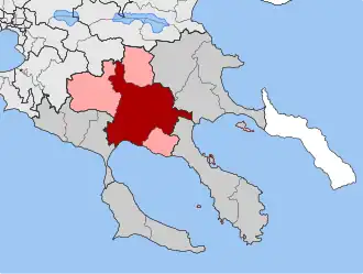 Карта общины: 1 — Полийирос 2 — Антемус, Ормилия и Зервохория