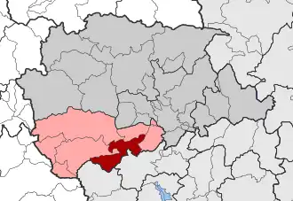 Карта общины:  — Пили  — Гомфи, Мирофилон, Нераида, Пинд, Пьялия, Эфикия
