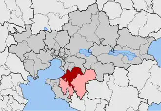 Карта общины:  — Терми  — Василика и Микра