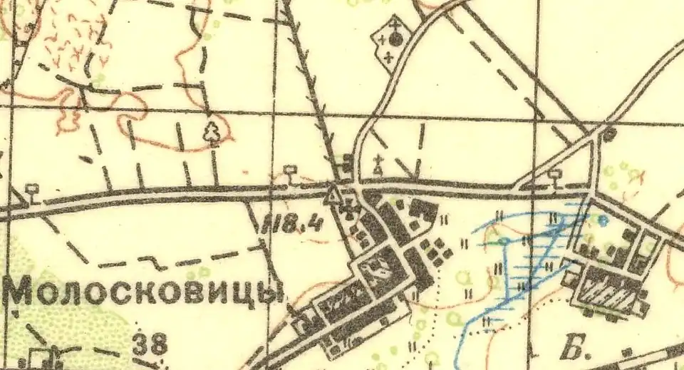 Деревня и посёлок Молосковицы. 1930 год