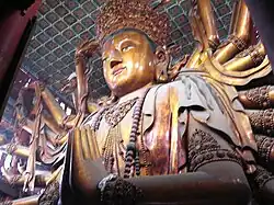 Деревянный Бодхисаттва, Пунин (храм), Чэндэ, провинция Хэбэй, построено в 1755 при правлении Цяньлун