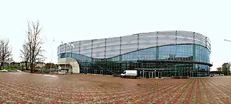 Вид на Даугавпилсский многофункциональный спортивный комплекс