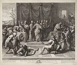 Смерть Анании. По картине Рафаэля. Между 1650 и 1703. Офорт, резец