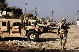 польские войска в городе Дивания(30 ноября 2007 года)