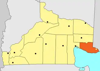 Департамент Адольфо-Альсина на карте