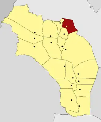 Департамент  Арауко на карте