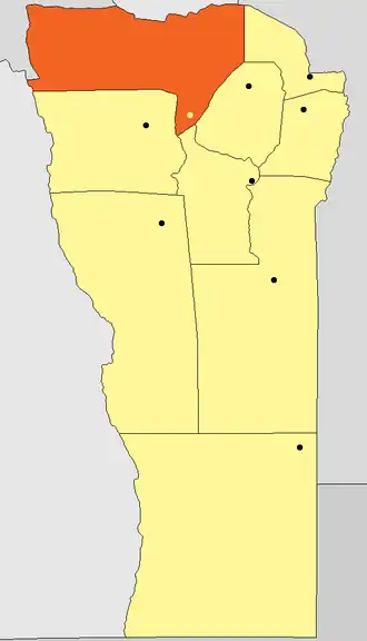 Департамент  Аякучо на карте