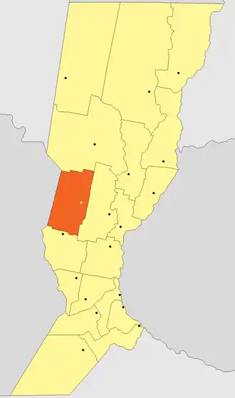 департамент Кастелланос на карте