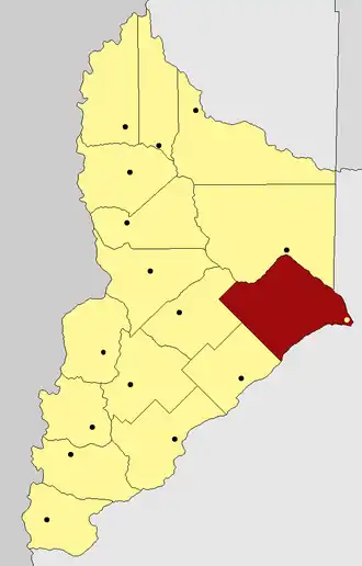 Департамент  Конфлуэнсия на карте