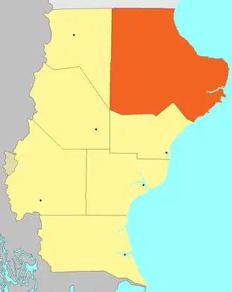 Департамент  Десеадо на карте
