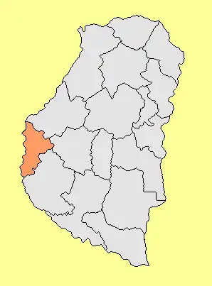 Департамент  Диаманте на карте