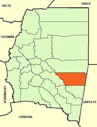 Департамент  Хенераль-Табоада на карте