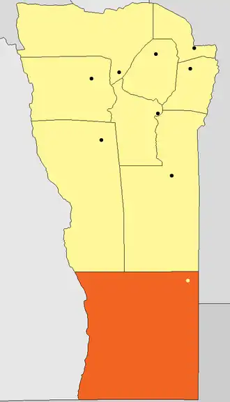 Департамент  Гобернадор-Дюпуй на карте