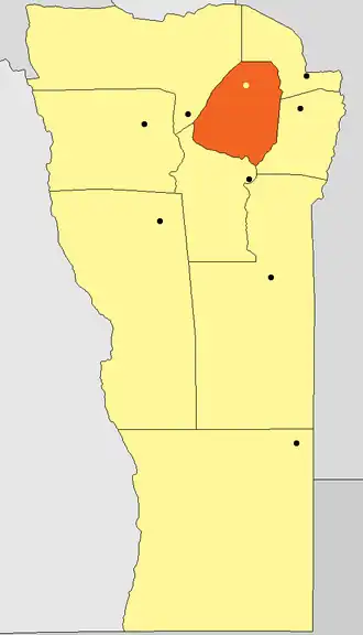 Департамент  Либертадор-Хенераль-Сан-Мартин на карте