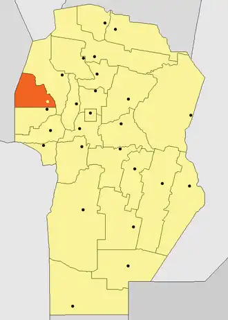 Департамент  Минас на карте