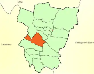 Департамент Монтерос на карте