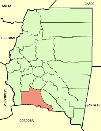 Департамент  Охо-де-Агуа на карте