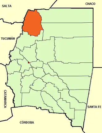 Департамент  Пеллегрини на карте