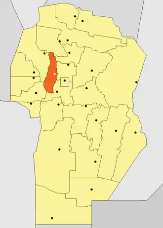 Департамент  Пунилья на карте