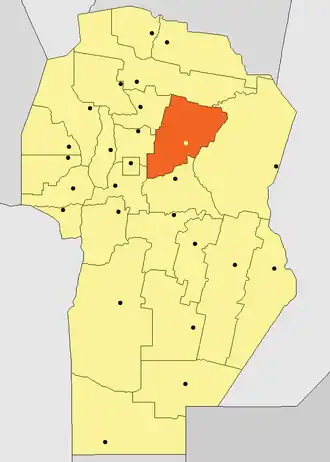 Департамент  Рио-Примеро на карте
