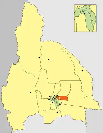 Департамент  Сан-Мартин на карте